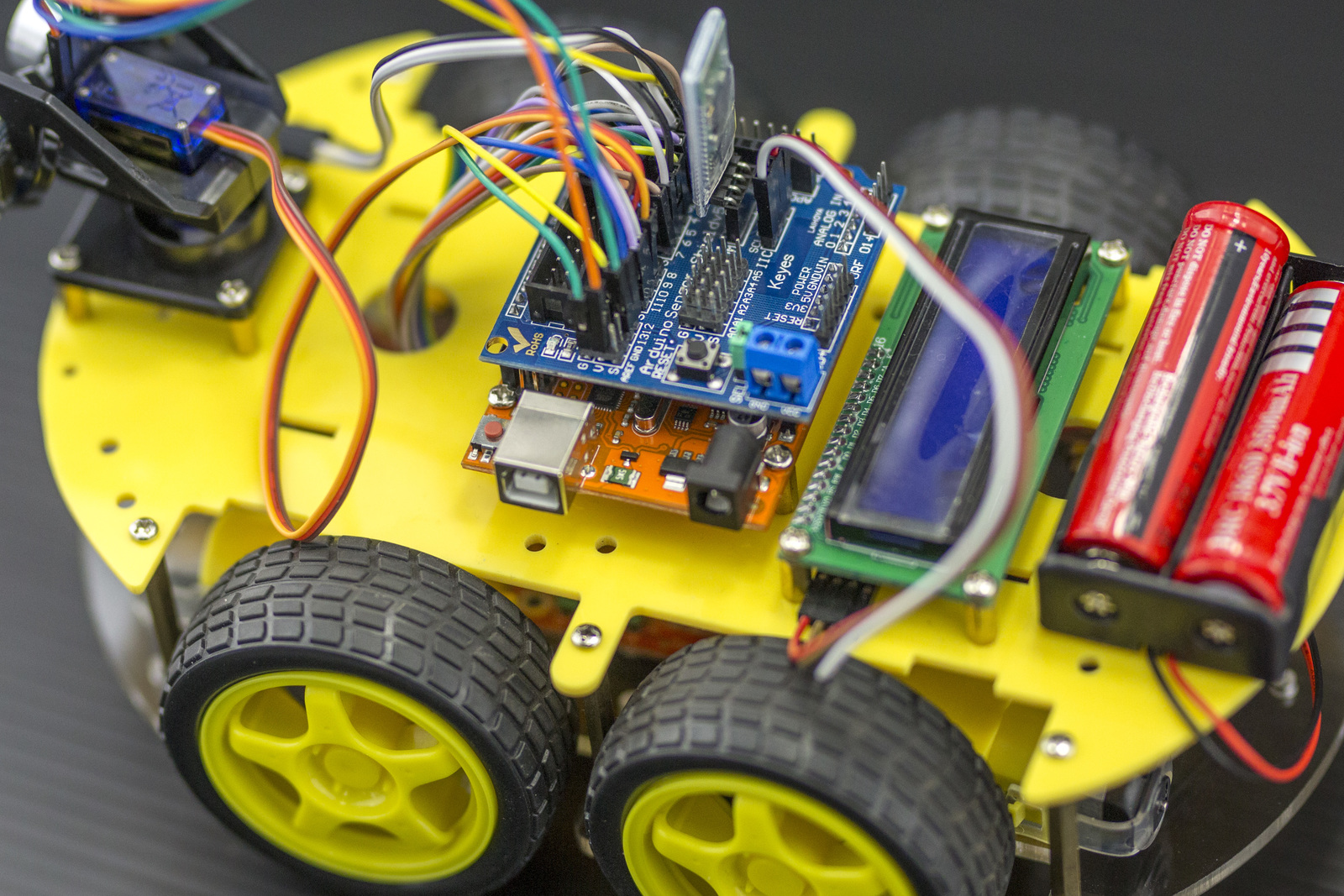 Arduino 4 Wheel Drive Ultrasonic Bluetooth Robot Kit
