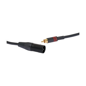 3 Pin XLR Male to RCA Male Microphone Cable - 1M