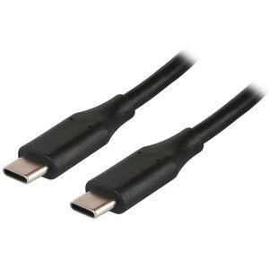 1m USB Type C Plug to USB Type C Plug Data & Power Cable - Black