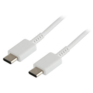 1m USB-C to USB-C Plug Data & Power Cable - White