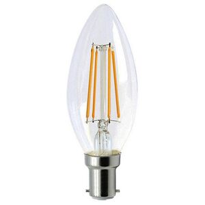 4W Warm White LED Filament Candle Light Bulb - B22 Base