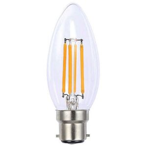 4W Cool White LED Filament Candle Light Bulb - B22 Base