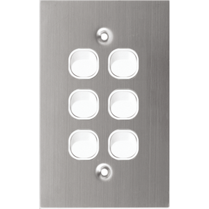 6 Gang Stainless Steel Wall Plate Light Switch