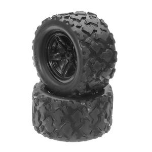 2 Pack High Speed Wheels and Rubber Tyres for Hosim 1:18 RC Truck