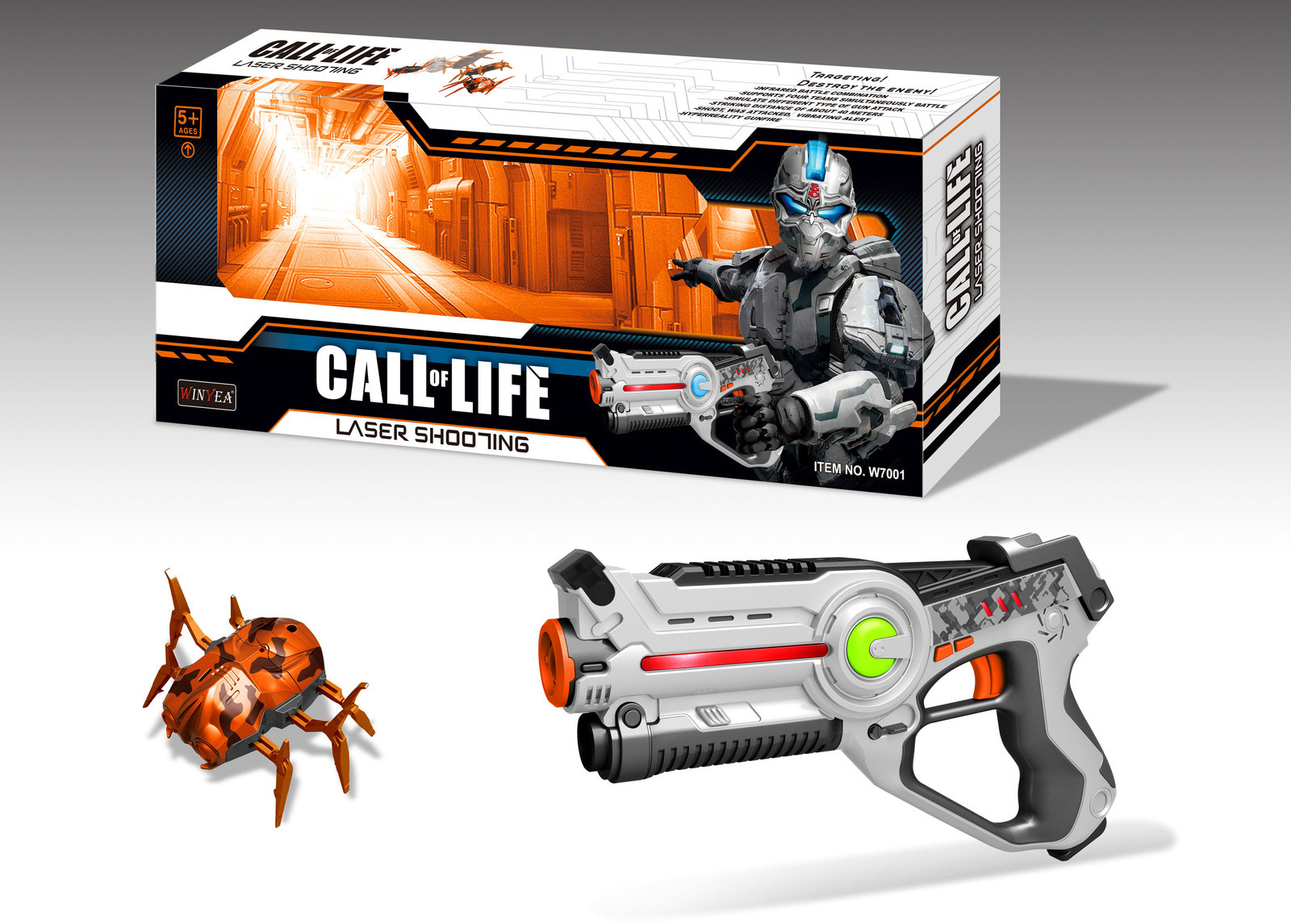 Comorama Familiarizarse . Call of Life 2 Player Laser Tag Gun with Robotic Alien Bugs set
