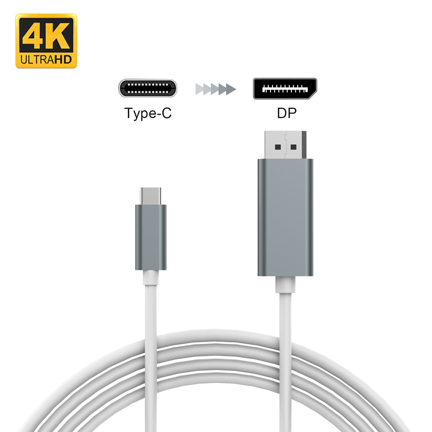 USB 3.1 Type C Plug to Display Port Converter Cable 1.8m