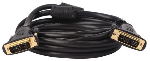Cavo DVI-D Single Link 1,8 Metri Maschio-maschio - Bianco, Piatto, Nuovo