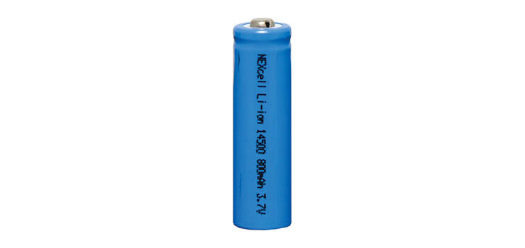 14500 3.7V 800mAh Rechargeable, Li-ion Battery, Button Top, UK Stock