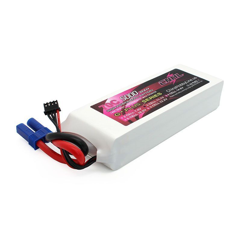 11.1V 5000mAh 3S 70C LiPo Battery with EC5 Plug