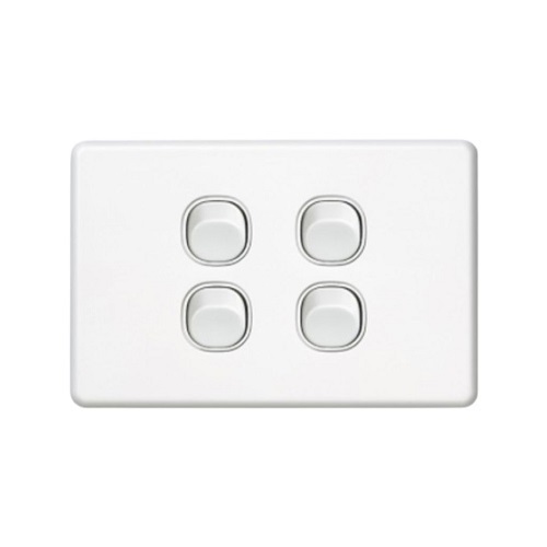 Four Gang Wall Plate with Switch