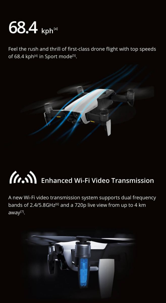 DJI Mavic Air 4K Drone Flame Red Fly More Combo