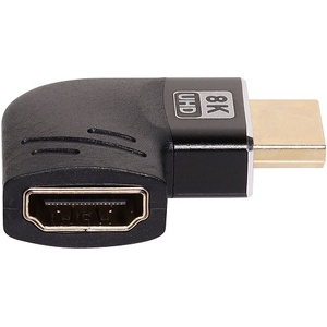8K HDMI Flat Right Angle Down Male To Female Adapter