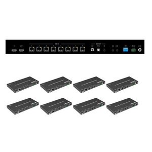 4K HDMI 2.0 8 Port Extender Over Cat 6  with 8 Receivers