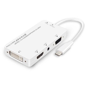USB-C Plug to HDMI, VGA & DVI Converter