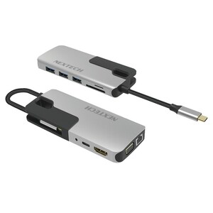 10 in 1 USB C Hub w/ HDMI, VGA, RJ45, USB A, USB C PD