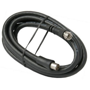 1.8M PAL Plug to F Type Plug Antenna Cable - Black