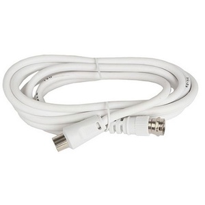 1.8M PAL Plug to F Type Plug Antenna Cable - White