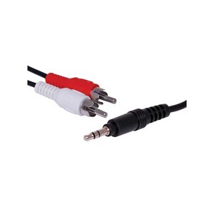 3.5mm Stereo Plug to 2 RCA Male Cable - 1.5M