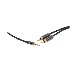 3.5mm Stereo Plug to 2 RCA Male Cable - 1M