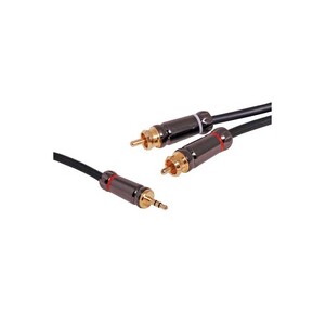 3.5mm Stereo Plug to 2 RCA Male Cable - 3M
