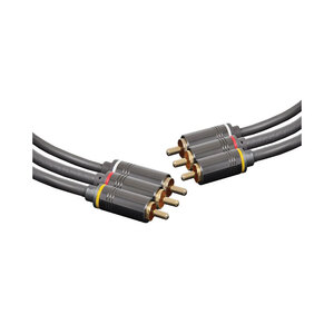 3 RCA Male to 3 RCA Male Composite AV Cable - 0.75M