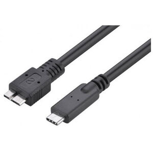 1m USB Type C Plug to USB 3.0 Micro B Plug Cable - Black