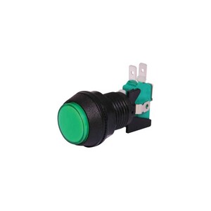 SPDT Momentary LED Green Panel Mount Pushbutton Switch