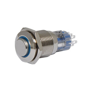 DPDT Momentary LED Blue Solder Tail Pushbutton Switch