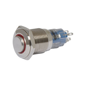 DPDT Alternate LED Red Solder Tail Pushbutton Switch