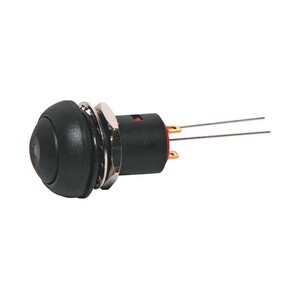 SPST IP67 Rated Alternative Black LED Pushbutton Switch