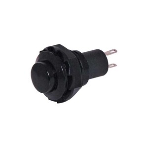 SPST Momentary Black Solder Tail Pushbutton Switch