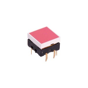 SPST Momentary Red LED PCB Mount Tactile Switch