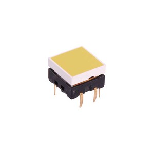 SPST Momentary Yellow LED PCB Mount Tactile Switch