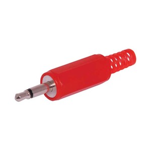 3.5mm Mono Red Jack Plug