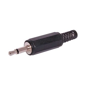 3.5mm Mono Black Jack Plug