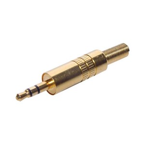 3.5mm Stereo Gold Metal Jack Plug