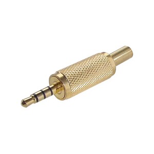 3.5mm Stereo TRRS Gold Metal Jack Plug