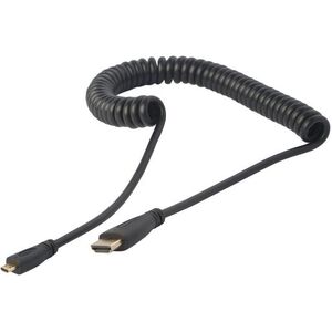 2m Micro HDMI To HDMI Coiled Cable