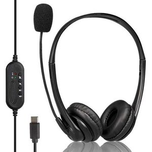 USB-C Headphones with Microphone Stereo Headset