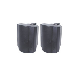 130mm 30W 2 Way White Active Speaker Pair - Black