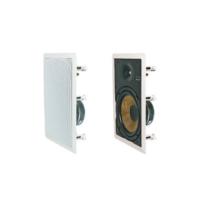 165mm 35W 2 Way Rectangular In-Wall Ceiling Speaker Pair 