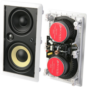 6.5" 80W 3 Way Rectangular In-Wall Ceiling Speaker Pair