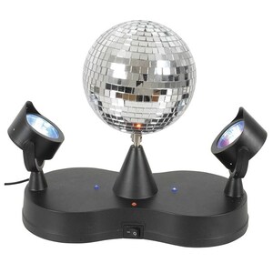  Rotating Disco Ball with RGB LED Spotlights