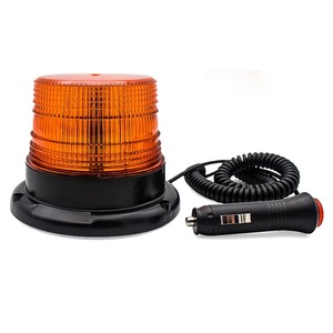 12V Amber LED Strobe Light with Magnetic Base and Switch
