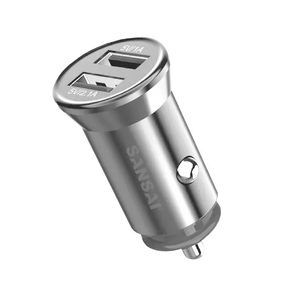 Aluminium Dual Port USB Car Charger 4.8A 