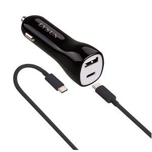 45W Two Port USB-C & QC 3.0 Car Charger