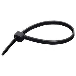 100mm x 2.5mm UV Resistant Nylon Cable Ties Black Pk 100