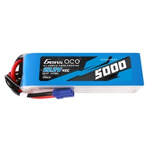 22.2V 5000mAh 6S 45C Soft Case LiPo Battery w/ EC5 Connector