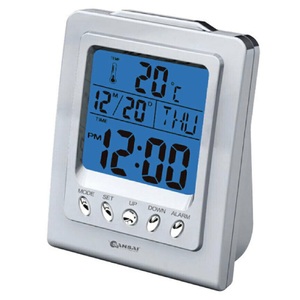 LCD Alarm Clock with Blue Backlight and Snooze