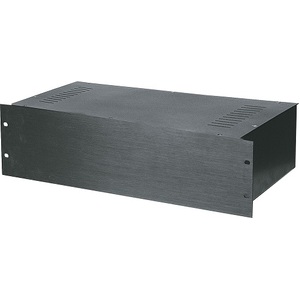 3U Black Aluminium Front Panel 19" Rack Case